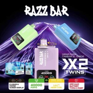 Razzbar Twis 40k Puffs | Dual flavor