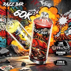 Razz Bar 60k puffs | Crystal texture